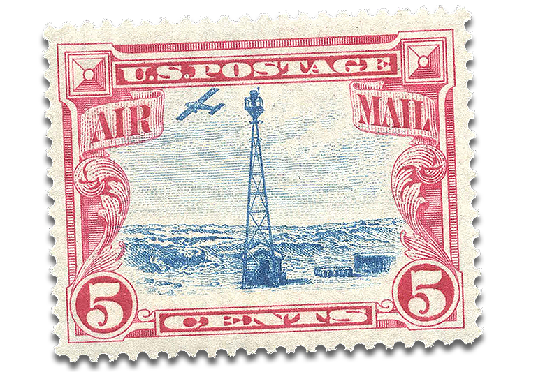 Early Airmail Stamp Showing Beacon